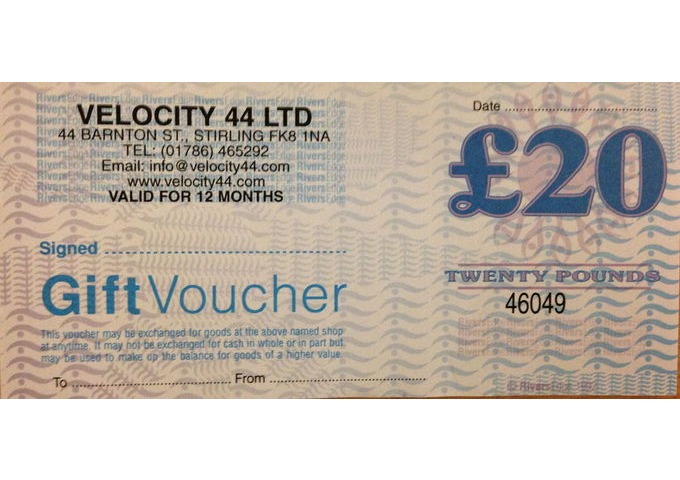 VELOCITY 44 LTD £20 Voucher click to zoom image